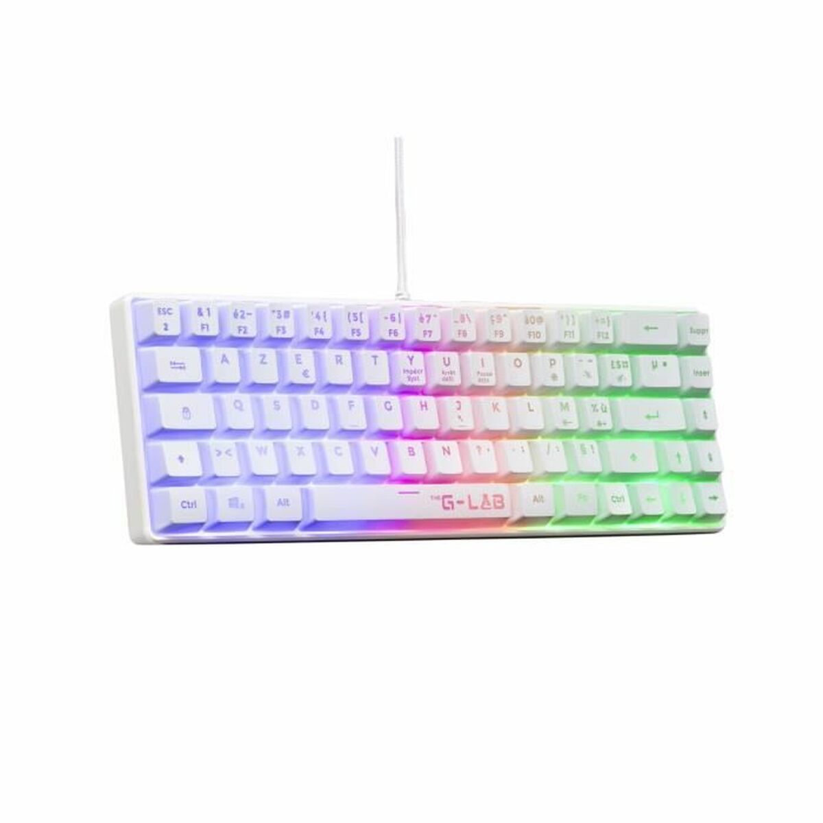 Bluetooth-Tastatur The G-Lab Azerty Fransk Hvit